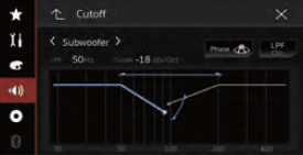 Touch slide Crossover setting